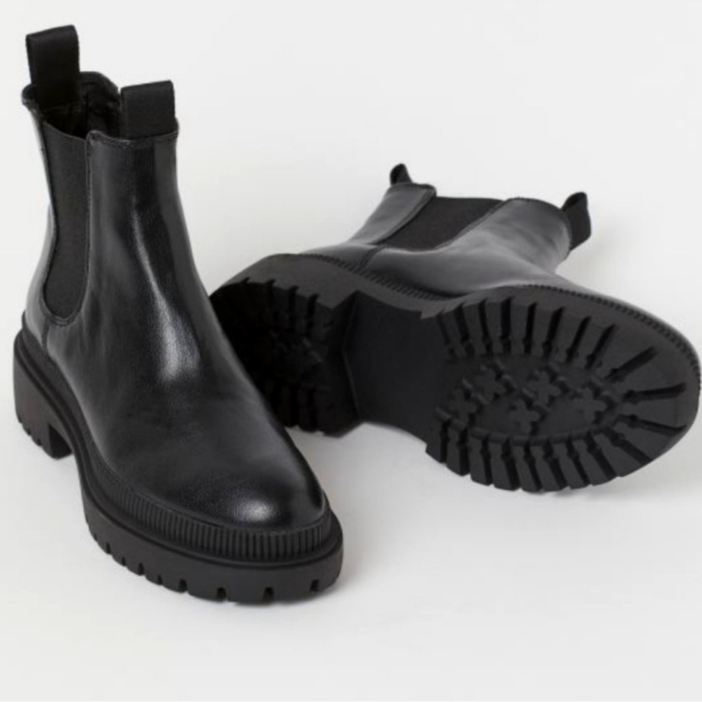 H&M Black Chelsea Boots Size 10